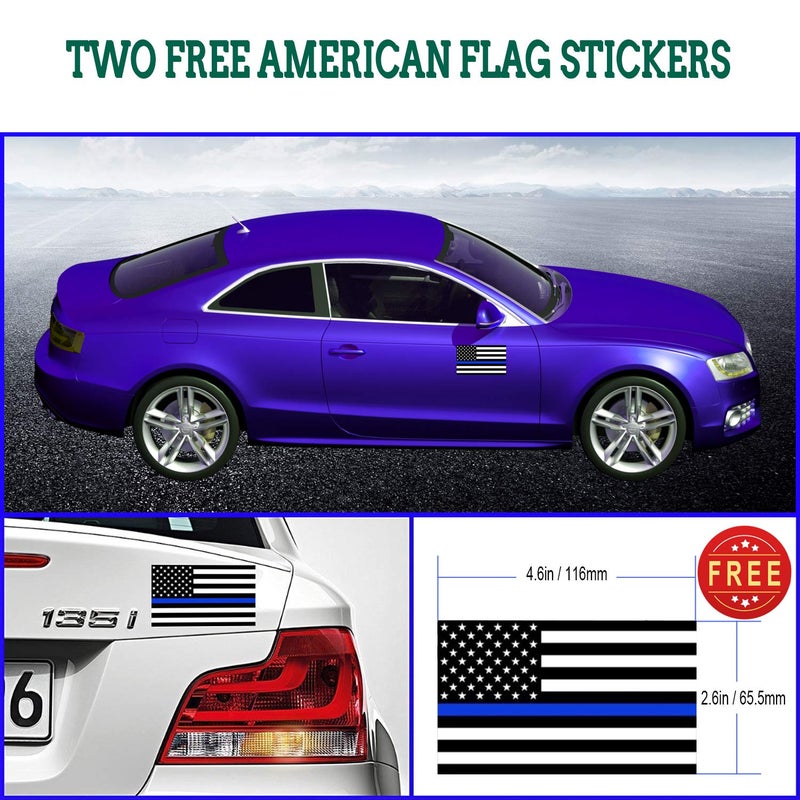 FBJTDQ Flag License Plate Frame- USA Patriotic Personalized Car Tag Holder, 4 Hole Black Heavy-Duty Aluminum Bracket, Novelty Thin Cover for Front Bumper, Truck or SUV, Screws, Caps, Flag Decal - Image 5